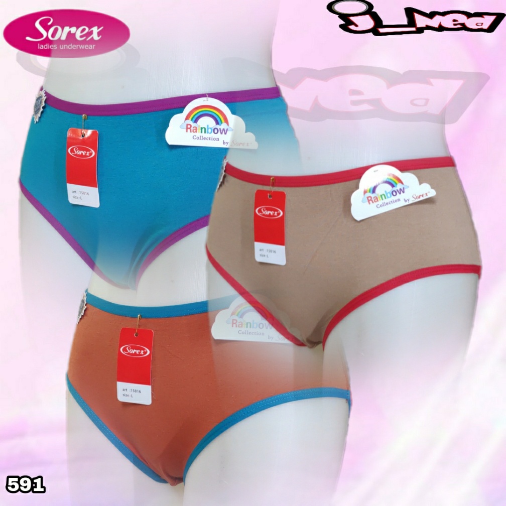 J591 CELANA DALAM WANITA IMPORT CD WANITA SOREX RAINBOW