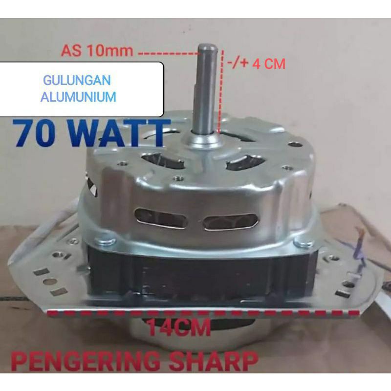 Dinamo Mesin Cuci  SHARP Spin  , Motor ,  Pengering  diameter as 10 mm