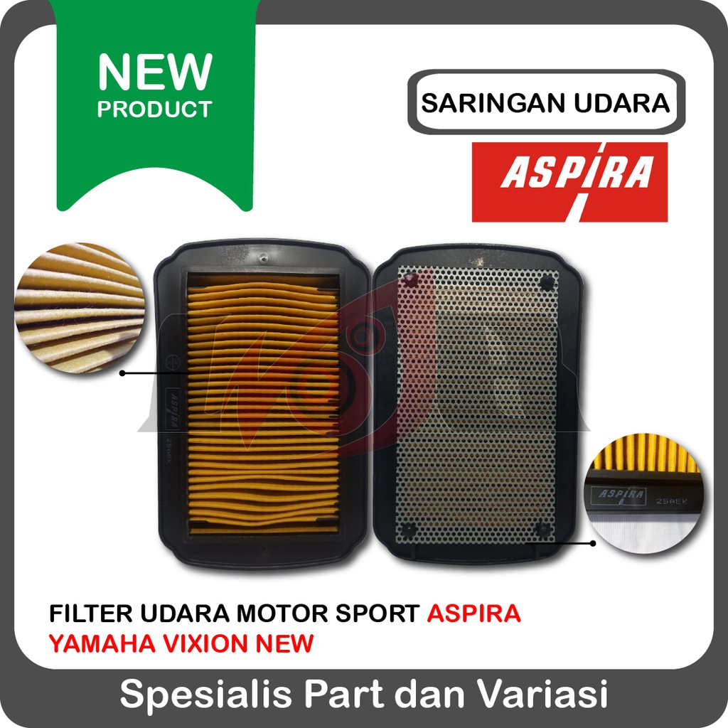 Aspira Saringan Filter Udara Vixion New Yamaha NVL NVA