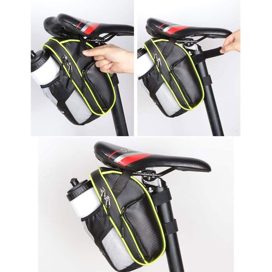 Tas Sepeda Waterproof Storage Saddle Seat Cycling Tail Rear Pouch Bag - B081 - Black