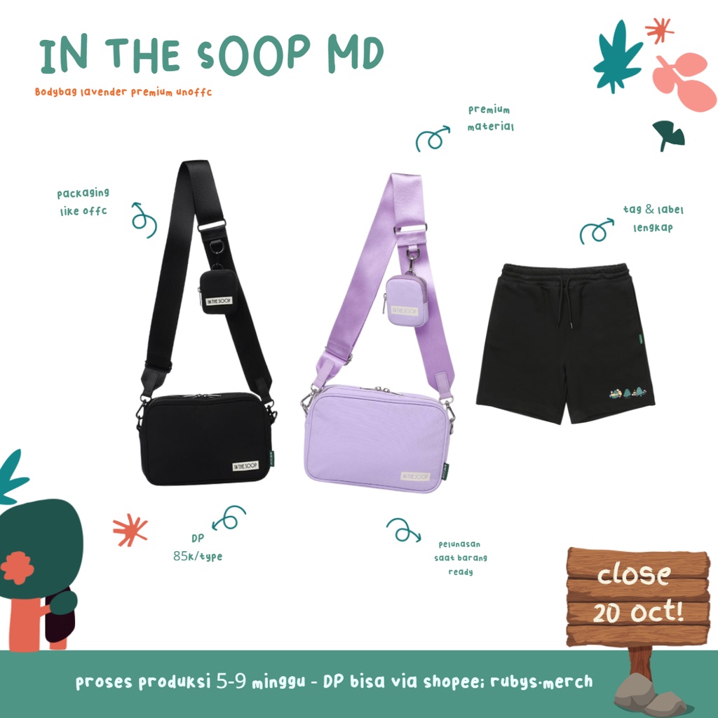 [PELUNASAN] BTS IN THE SOOP MD. SHORT PANS-BODY BAG