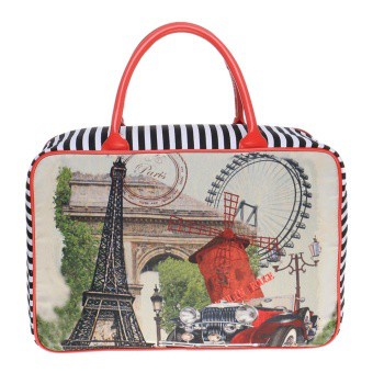 BAJ TRAVEL BAG SUPER KANVAS KARAKTER DEWASA LONDON PARIS TAS RENANG LEBARAN JINJING/ TA001