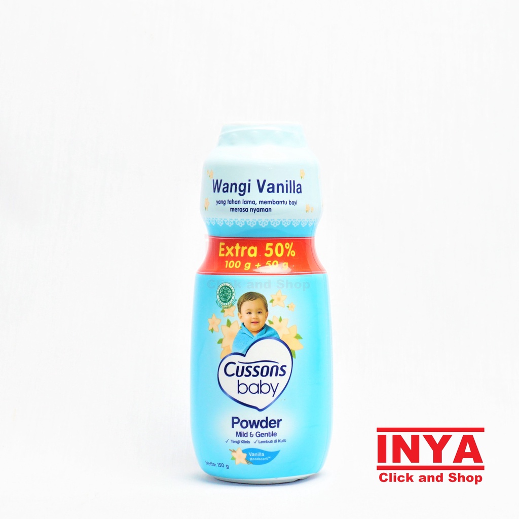 CUSSONS BABY POWDER MILD AND GENTLE VANILLA 100gr - Bedak Bayi