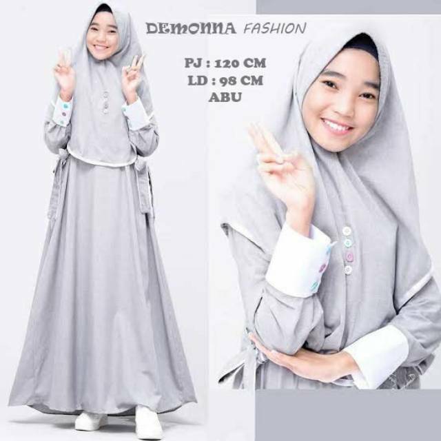 Best seller Dress anak perempuan gamis anak syar I usia umur  12 13 14 15 tahun