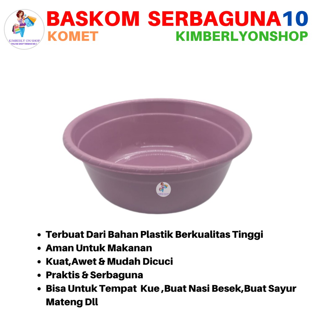 Kimberlyonshop Baskom Plastik 10 Elegent Komet Round Basin