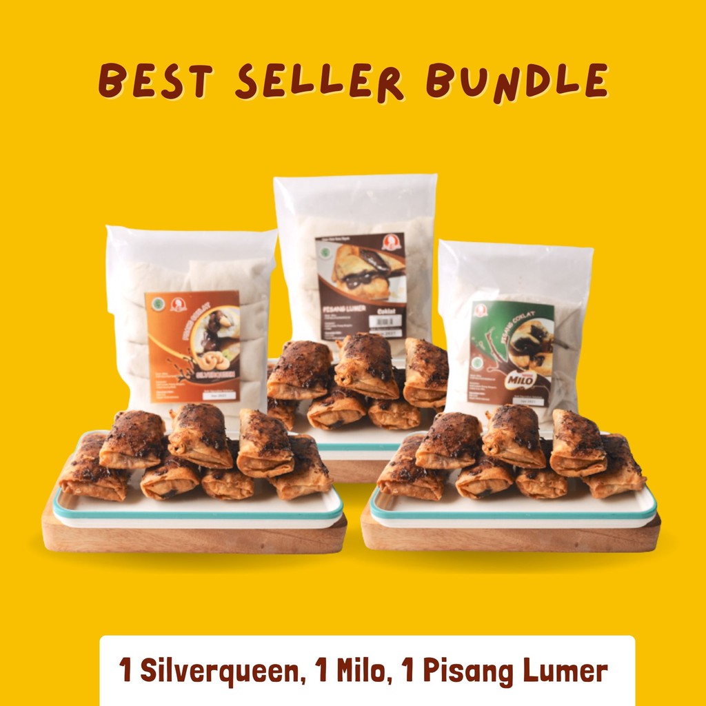 

Paket Hemat Pisang Coklat/Piscok Lumer 3 Pics - Cemilan/Snack Sehat Mak Cicih Bundle Best Seller