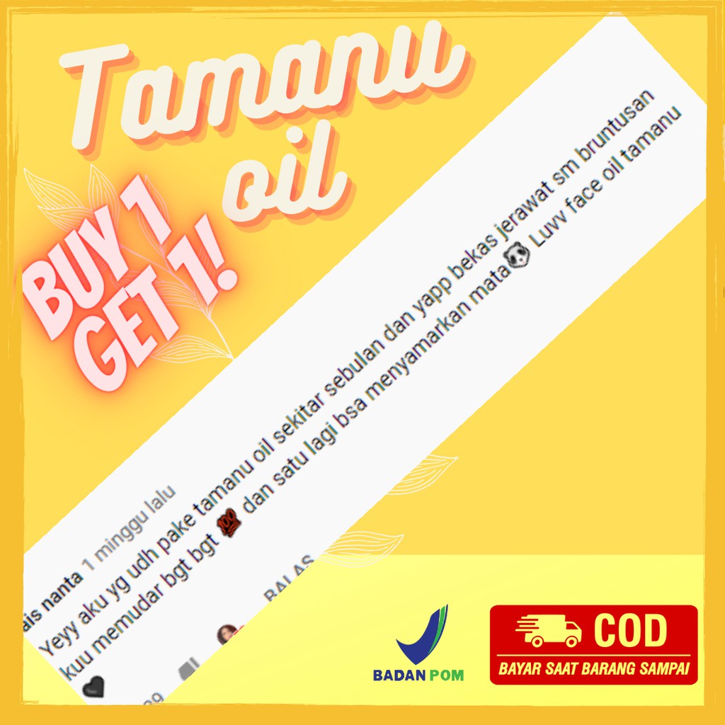 Tamanu oil  30 ml dan Almond 30 ml memudarkan bekas jerawat dan mengempeskan, bekas luka, stretch mark