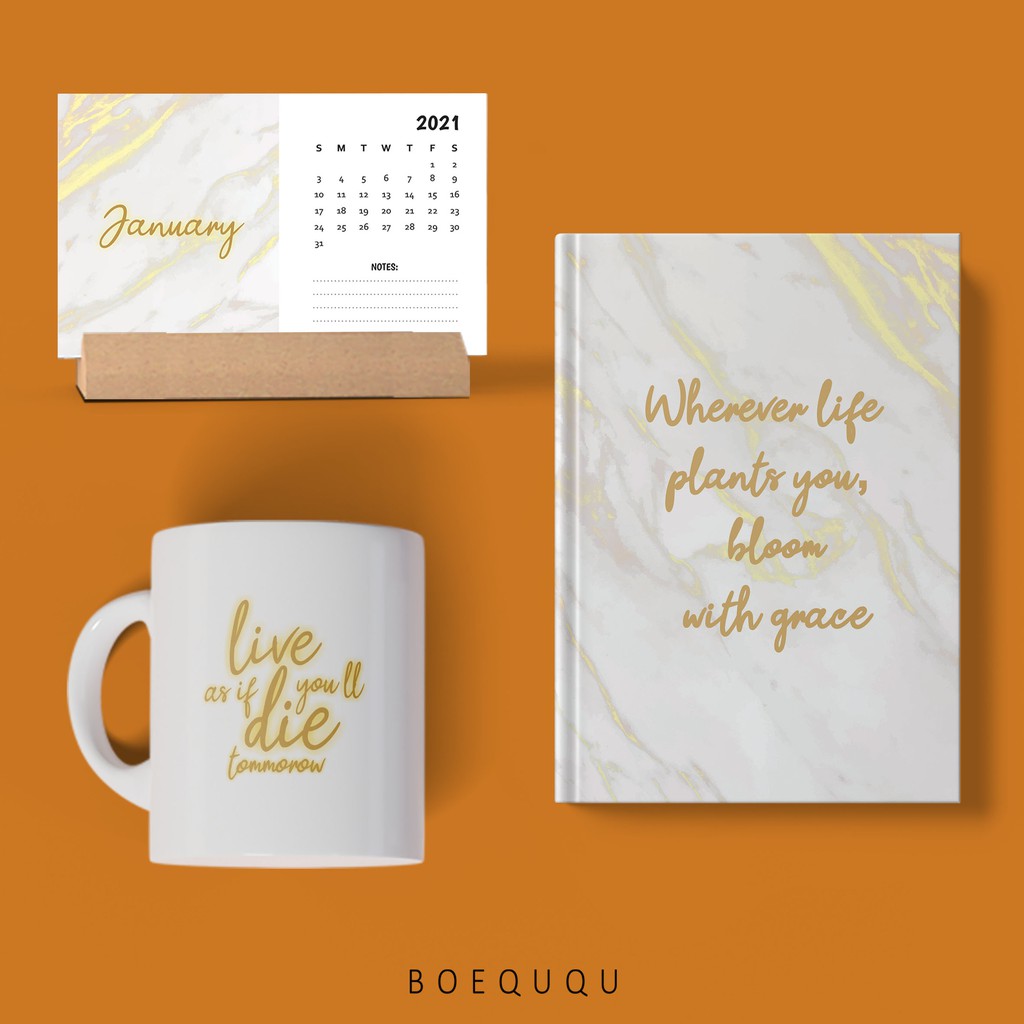 

WFH Set [Marble Series] Buku Mug Hadiah Orang Tua / Kado Wisuda / Hampers Stationary / Buku Custom Hardcover Mug Kalender / Buku Agenda / Mug Print / Calendar 2024 / Hampers Natal dan Tahun Baru 2024