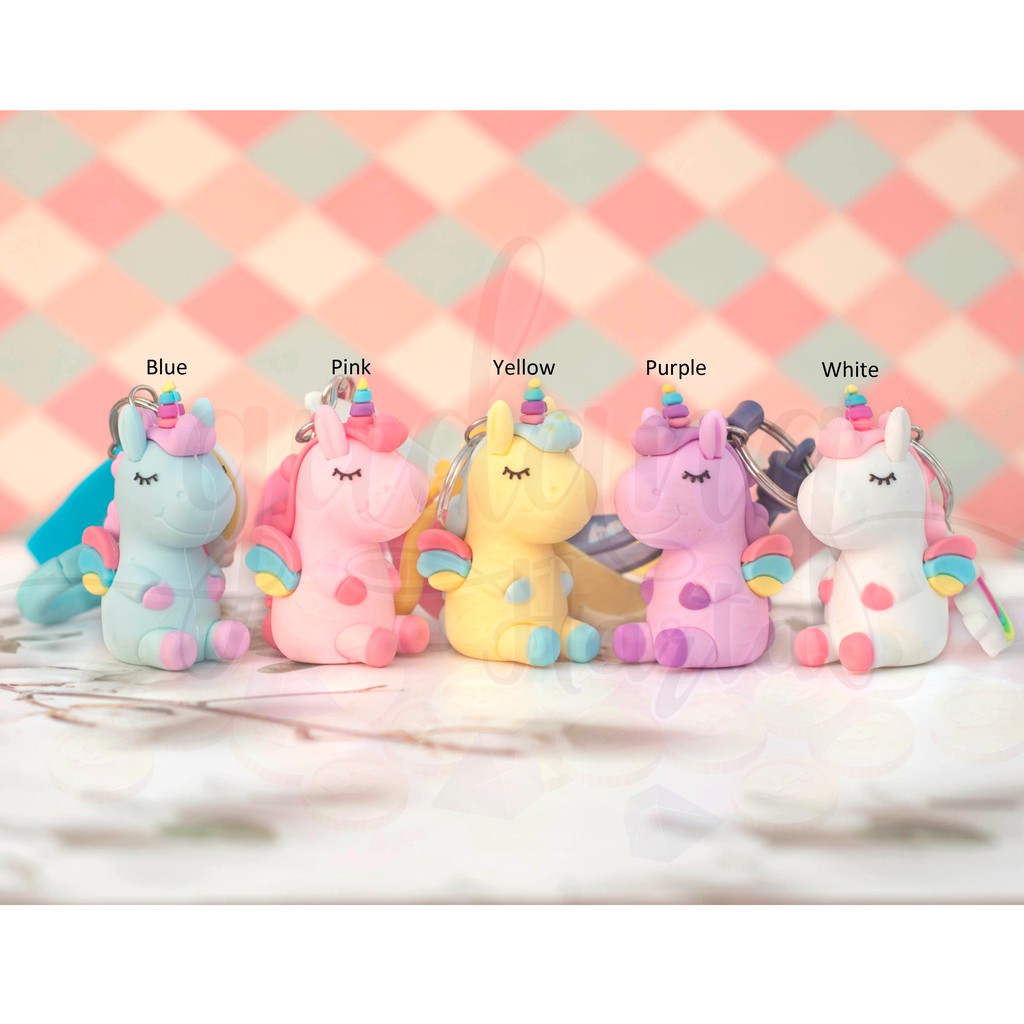 Gantungan Kunci Unicorn Rainbow Pelangi Lucu Gantungan Tas Unik GH 302205