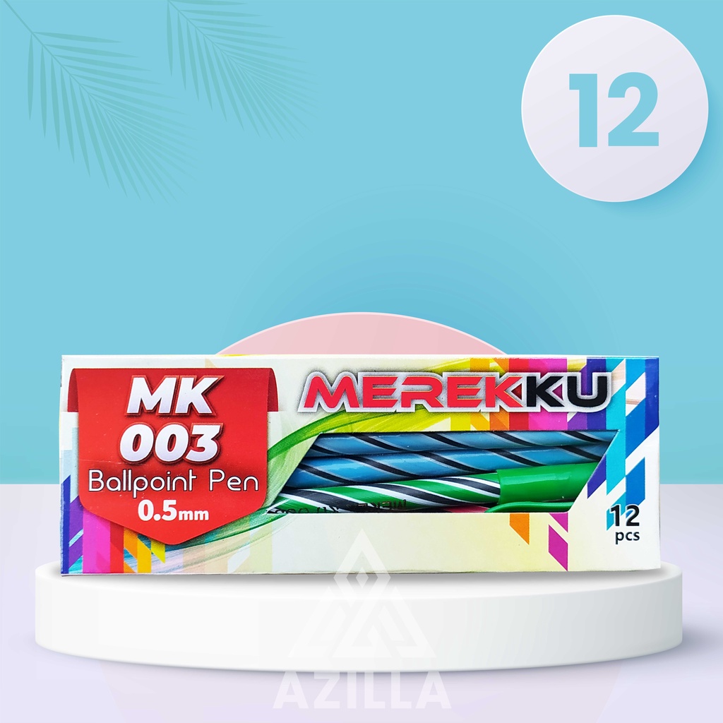 

Pulpen Rainbow Merekku 12 Pcs | Pulpen Lilin Merekku | Pena 1000 Merekku 0.5 mm