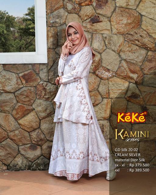 SALE GAMIS KEKE DEWASA KAMINI GD SILK 20 02 - GAMIS TRENDY - GAMIS KONDANGAN