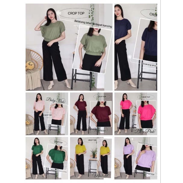 ATASAN Baju Wanita Crop Top Baju Fashion Baju Wanita Baju Saja Atasan Baju