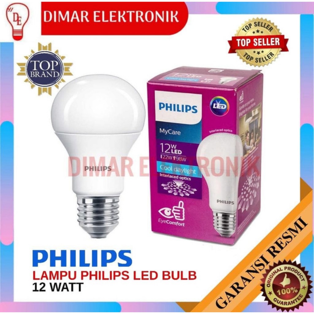 LAMPU PHILIPS LED BULB 12 WATT