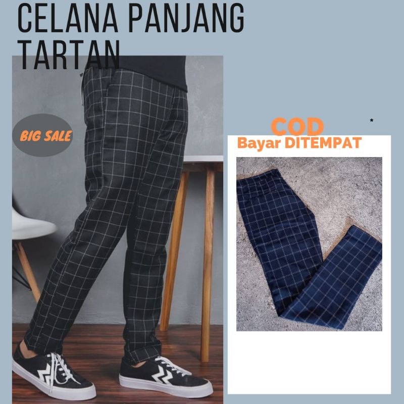 CELANA TARTAN CHINO PRIA PREMIUM  CELANA TARTAN DICKIES
