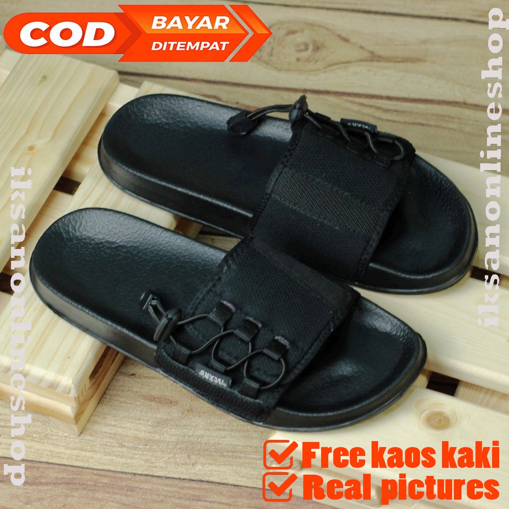 Vincent Sandal Slide Pria Casual - Kulit Synthetic