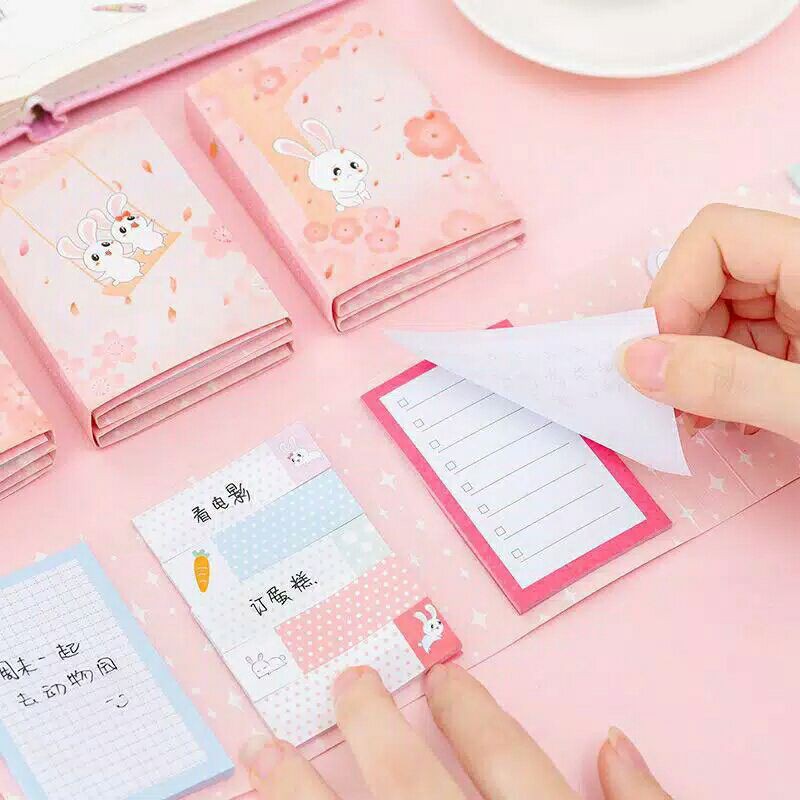 

REJECT Bisa COD [Nahaku] Memo & Sticky Notes Set Lipat Lucu Pink | Post It