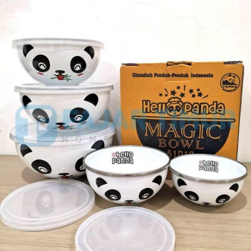 Panci set enamel panda Maspion magic bowl set