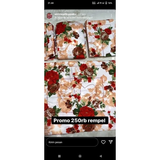 seprei tempahan rempel