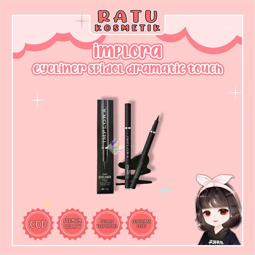 ❤ RATU ❤ Implora Eyeliner Spidol Dramatic Touch (✔️BPOM)
