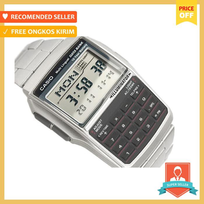 Jam Tangan Casio Calculator Data Bank Original Pria Wanita Dbc 32D