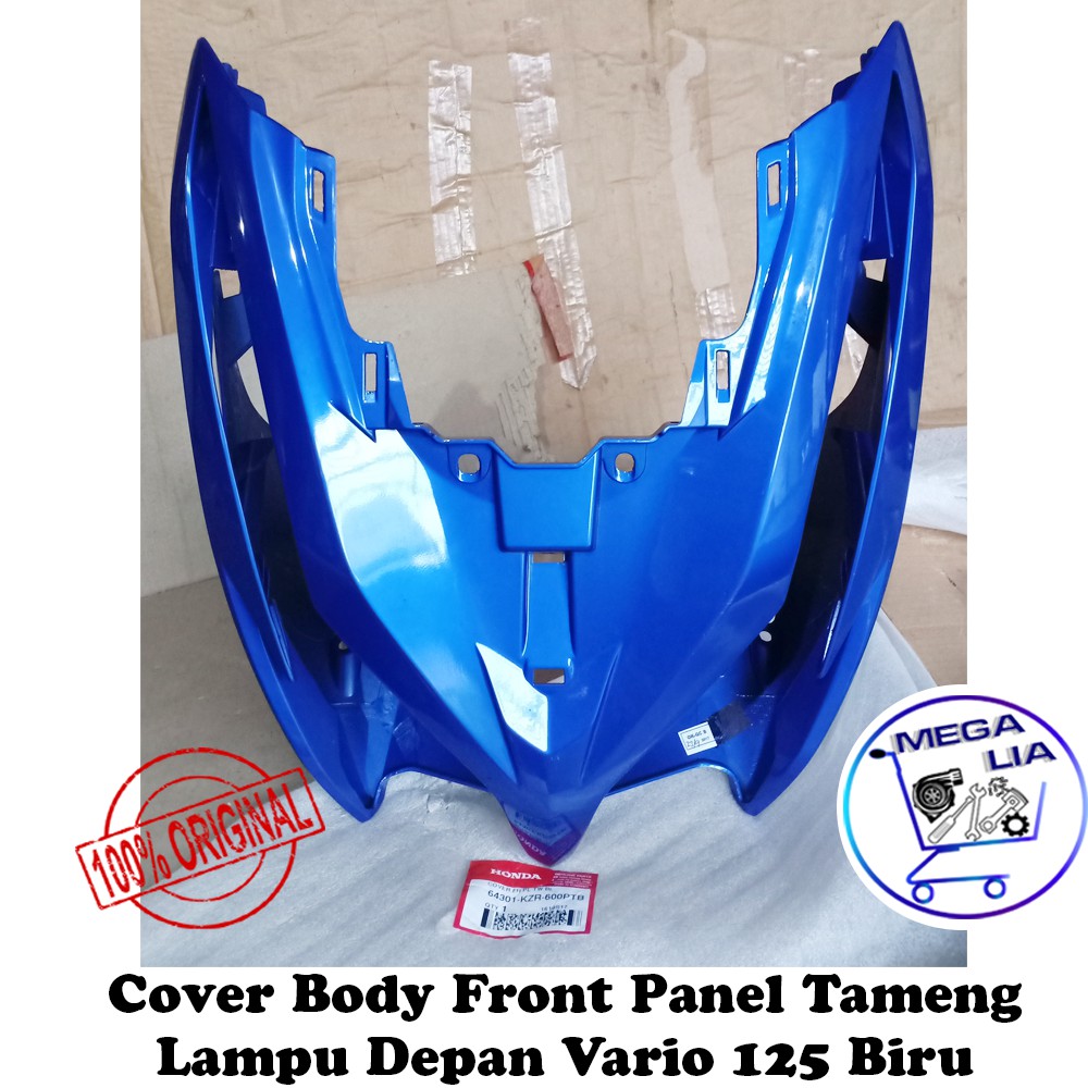 Cover Body Front Panel Tameng Lampu Depan  Vario 125 Biru 100% ORI HONDA 64301-KZR-600PTB