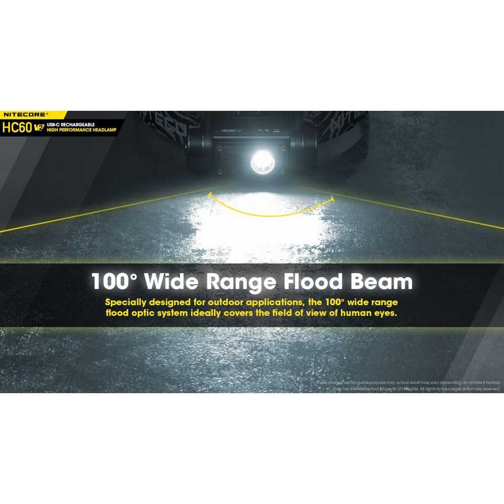 IDN TOOLS - Nitecore HC60V2 Headlamp Series OSRAM P9 1200 Lumens White Light