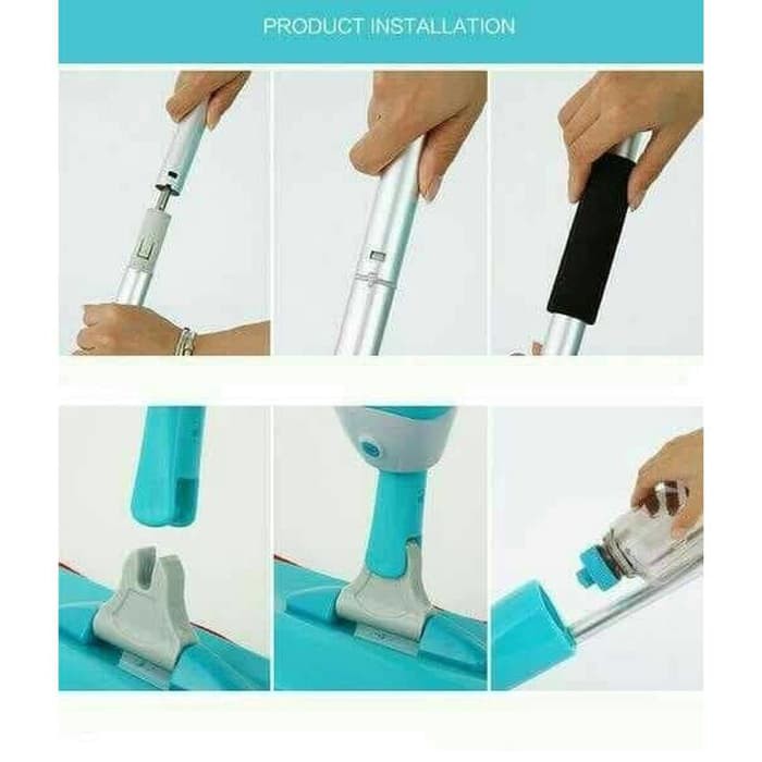 Alat Pel Semprotan Sapu Pembersih Lantai Microfiber Spray Mop