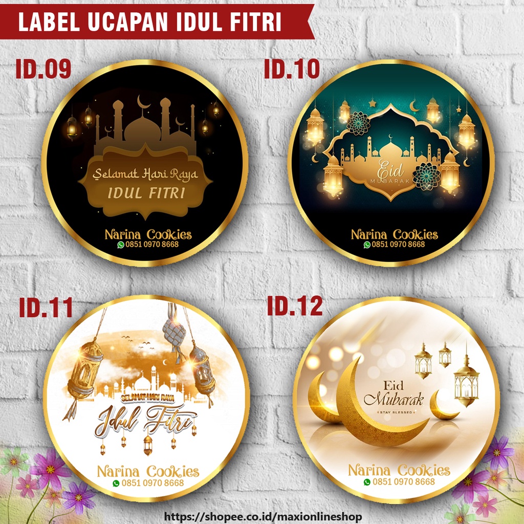 

Stiker Toples | Stiker Lebaran Idul Fitri | Sticker Bulat | Stiker Kemasan Parcel | Sticker Hampers - Isi 100 Pcs