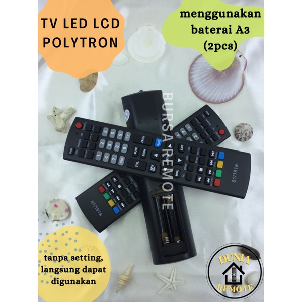 Remot Remote  TV LCD LED POLYTRON CINEMAX BAZZOKE XCEL 81/191