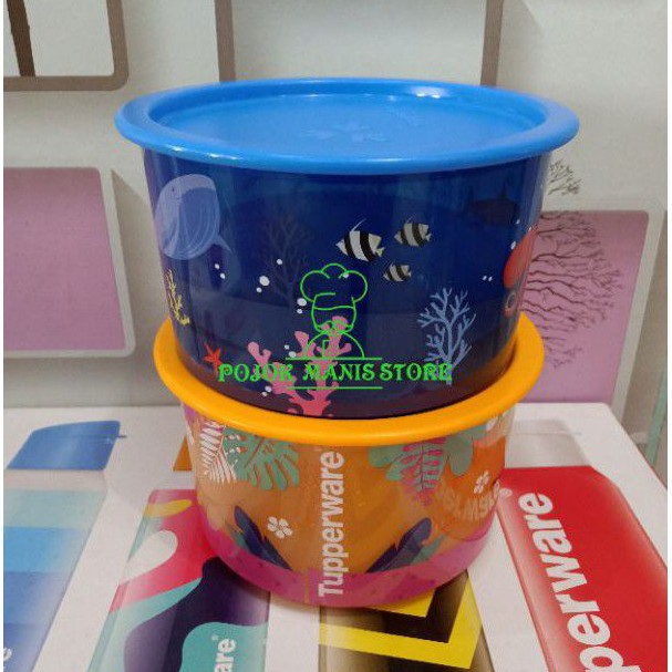 Toples snack motif lifestyle / polkadot canister Tupperware  940 ml eceran 1 pcs