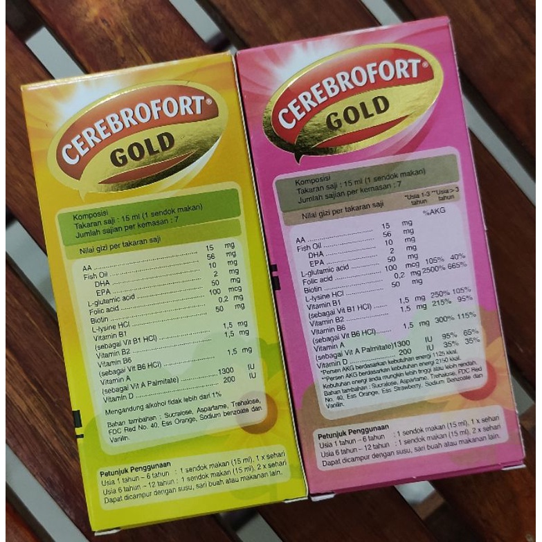 Cerebrofort Gold 100 ML / Rasa Jeruk / Multivitamin / Daya Tahan Tubuh Anak