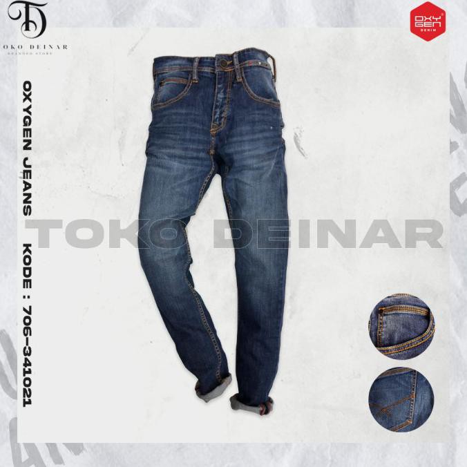 Celana Panjang Jeans Oxygen Original, Celana Jeans Branded Pria, Jeans - Kode 706-302031, 27-32