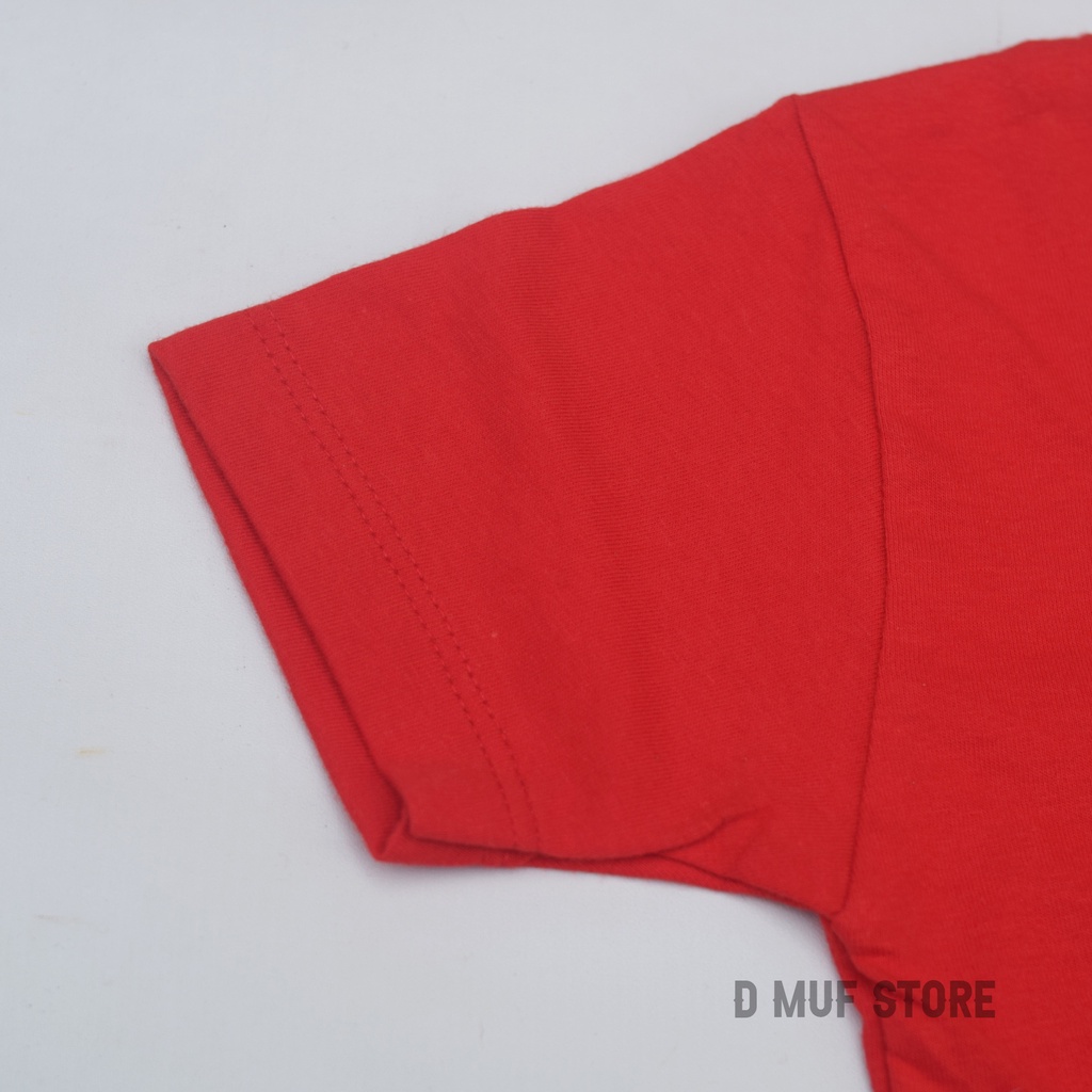 Kizzu Kaos Plaket Anak Premium Cotton 30s Usia 1-12 Tahun Plaket Merah- dmufstore