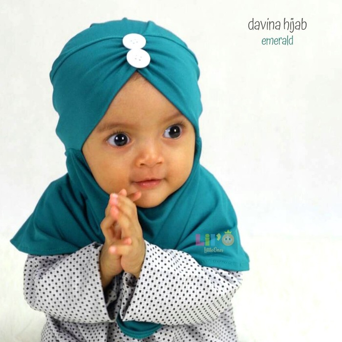 Lil'O Series - Davina Hijab / Jilbab Lucu Anak Bayi Perempuan 0-2 Thn - Fuschia S 1