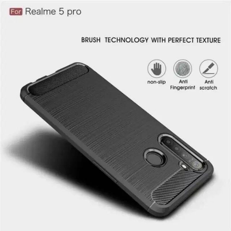 Case Realme 5 Pro Premium Case Fiber Carbon