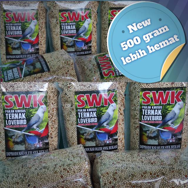 Swk pakan ternak Lovebird 500gram