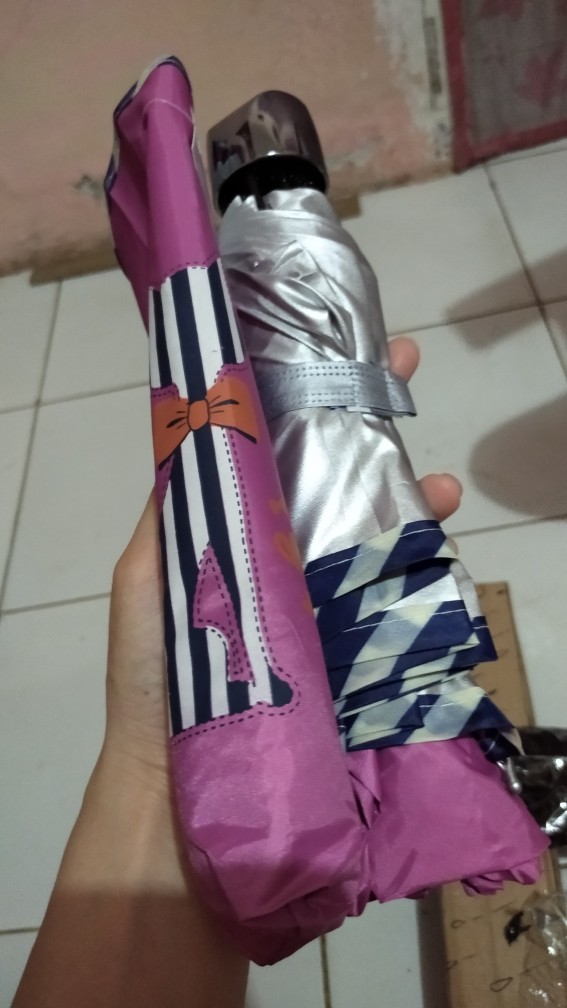 Tabasa Payung Lipat Cute Cat Garis