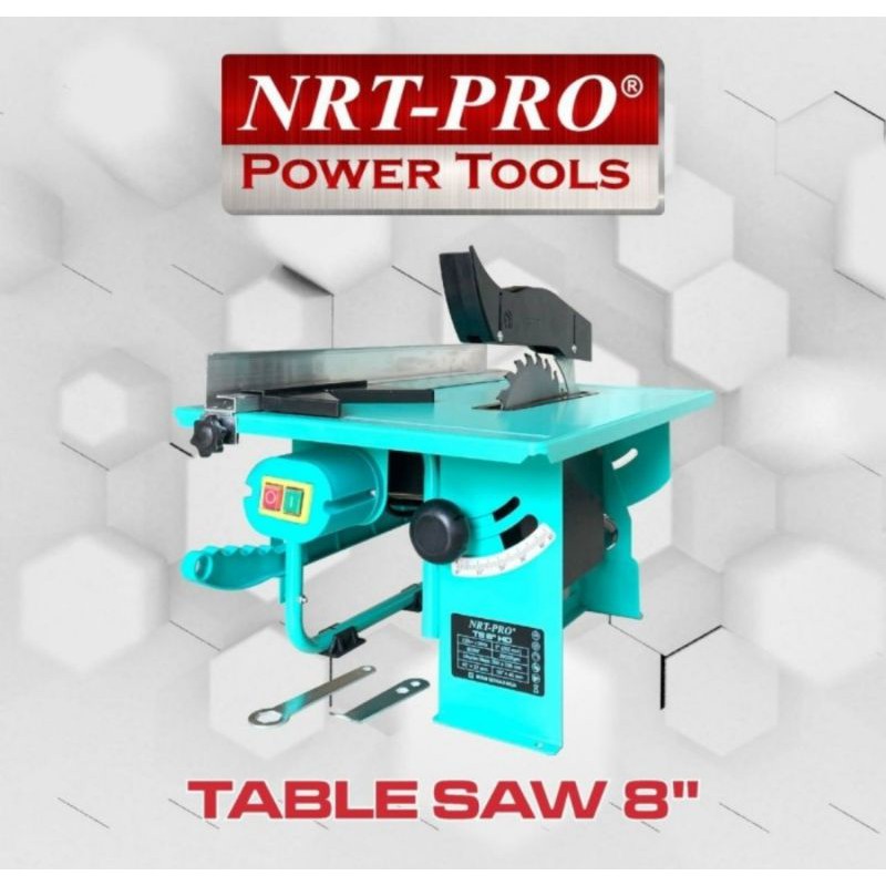 Table saw NRT-PRO 8 inch Mesin Gergaji Meja Potong Belah Kayu Listrik duduk