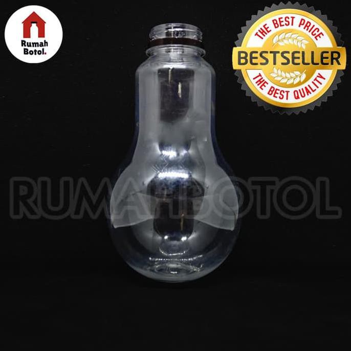 BOTOL 330ML PLASTIK PET LAMPU BOHLAM 330 ML JUS SUSU KOPI JAMU MADU - PUTIH BENING