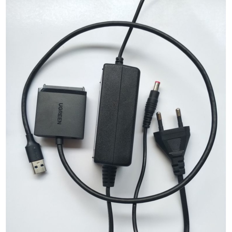 Ugreen USB 3.0 to SATA III 3 ori konverter Hardisk internal jadi external HDD SSD 3.5 PC 2.5 laptop konektor  converter original LG power DC adaptor 12v