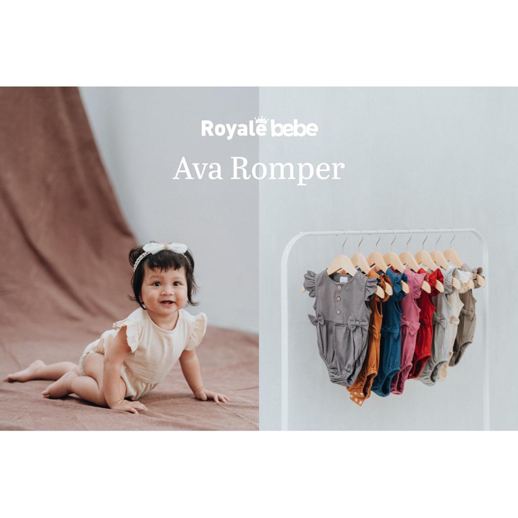 CUCI GUDANG ROYALE BEBE AVA ROMPER BODYSUIT JUMPER BAJU BAYI BAJU ANAK 6-18 BULAN