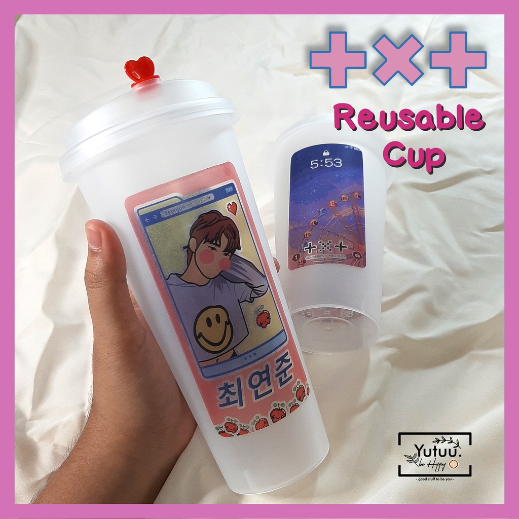 TXT Reusable Cup/ KPOP Reusable Cup (BACA DESKRIPSI) PO fanmade