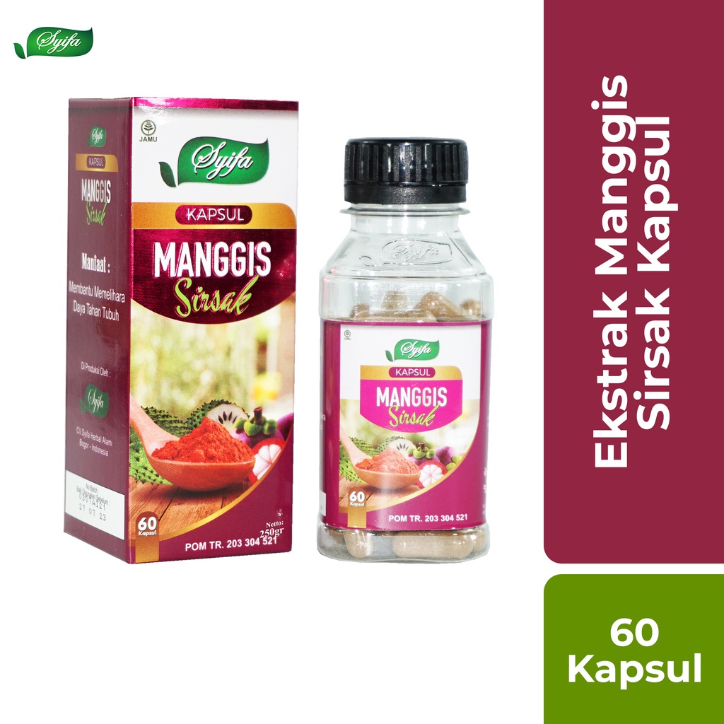 

KAPSUL EKSTRAK MANGGIS SIRSAK ISI 60 KAPSUL ORIGINAL SYIFA