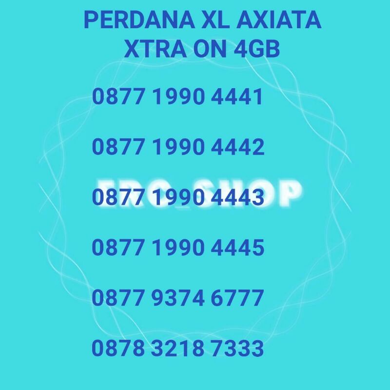NOMER CANTIK FREE KUOTA 4GB/NO CANTIK/NOMER CANTIK XL/KARTU PERDANA/XTRA COMBO/XTRA ON