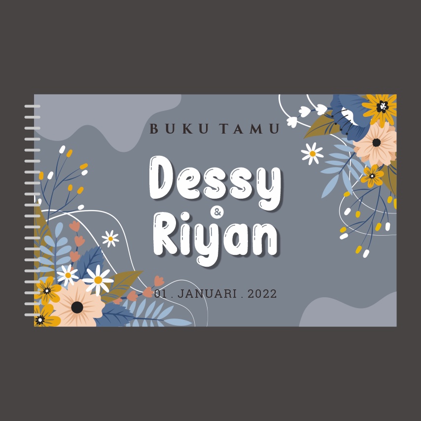 

Edisi Premium Buku Tamu Full Color Desain Custom Kertas Tebal Isi Berwarna Finishing Spiral