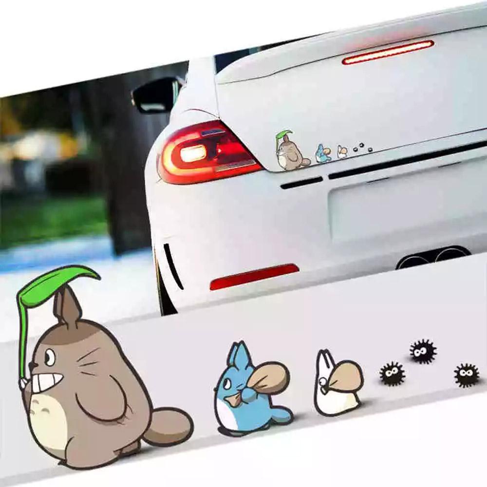 Lanfy Stiker Mobil Kreatif Penutup Goresan Totoro Aksesoris Kaca Depan Sticker Reflektif