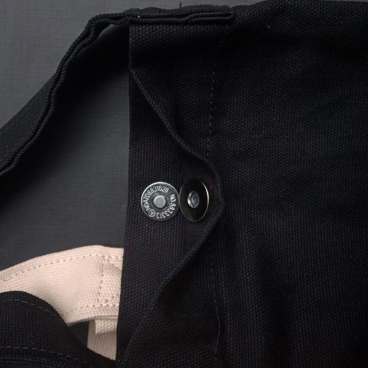 Lagi Tren.. TAS MINI SLING BAG Pocket CANVAS / Tas Selempang Kain Kanvas Tebal polos Hitam