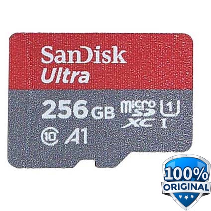 SanDisk Ultra microSDXC Card UHS-I Class 10 A1 (120MB/s) 256GB - SDSQUA4-256G-GN6MN