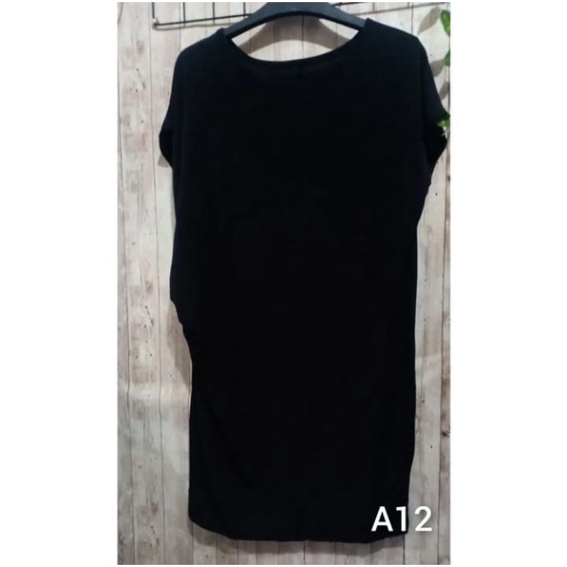 atasan tunik dress wanita lengan pendek