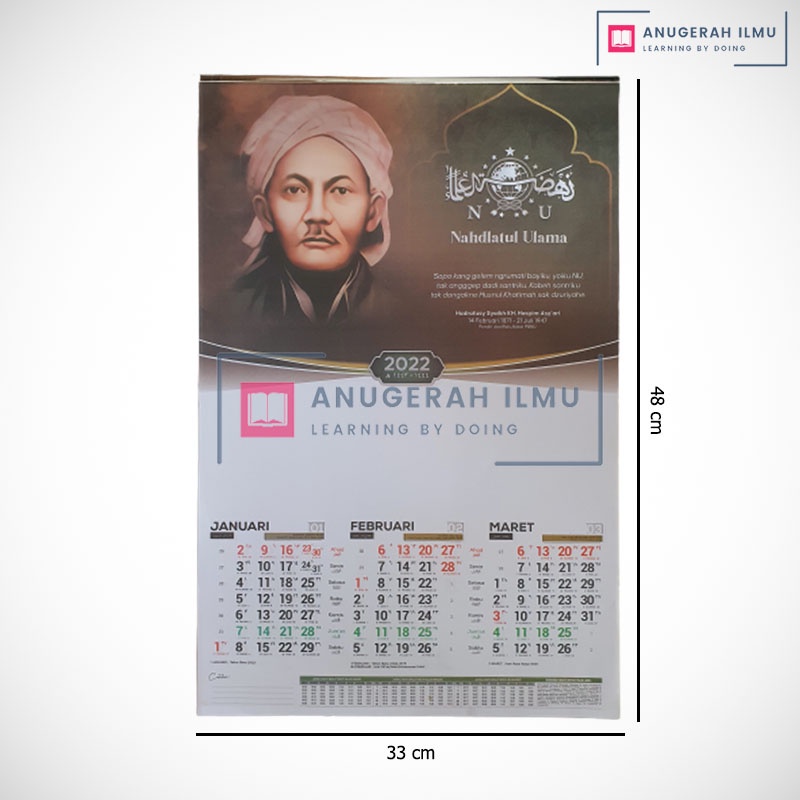 Kalender 2022 / Kalender Almanak Nahdlatul Ulama / Kalender 33x48 / Kalender Nahdlatul Ulama / Kalen